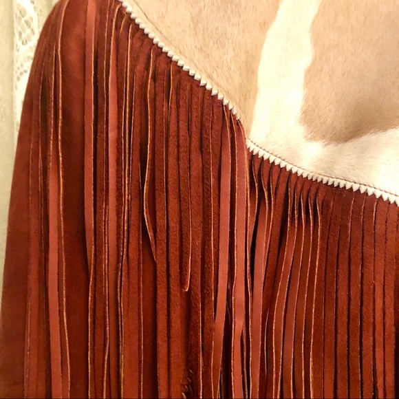 1950 Western Desert Suede fringe leather jacket pants skirt suit H Bar C museum - Picture 16 of 16